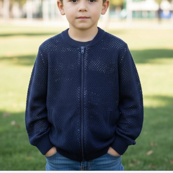 IKKS Knit Cardigan Sweater Patriotic Printed Size 4 America - Picture 1 of 8